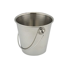 Stainless Steel Chip Bucket Food Serving Presentation Condiment Holder 9.5 x 6cm
