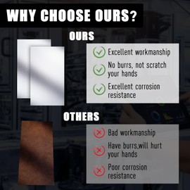 6 Pcs Thin Tin Coated Sheet Small Metal Tin Plate Sheets for Crafts Crafting Craftsman Art Decorative 6" Wide X 12" Long 0.008" Thick