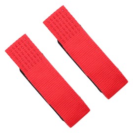 NUZAMAS 2Pcs Lifting Straps Wrist Support Red Weight Lifting Straps for Men and Women Strength Training Fitness and Bodybuilding Gripping Dumbbell Bar