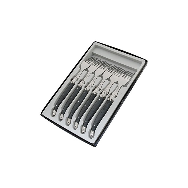 Pradel Excellence 7210G-6NT Laguiole Box of 6 Forks - 25.7