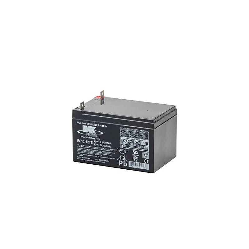 MK Battery ES12-12TE Maintenance-Free Rechargeable Sealed Lead-Acid Battery