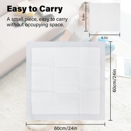 Disposable Underpads with Leak-Proof Quick-Dry Design for Incontinence, Absorbent & Won’t Leak Pads for Dogs and Puppy Potty Training,5 Count 24 x 24 Inch Home Protection Pads -White