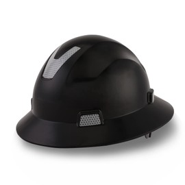 LOHASTAR Full Brim Hard Hat Safety Helmet ANSI Z89.1 Approved OSHA Hard Hats Construction Men Women Adult Cascos De Construccion Type I Class E, G & C Hardhats（Electricial Black1）