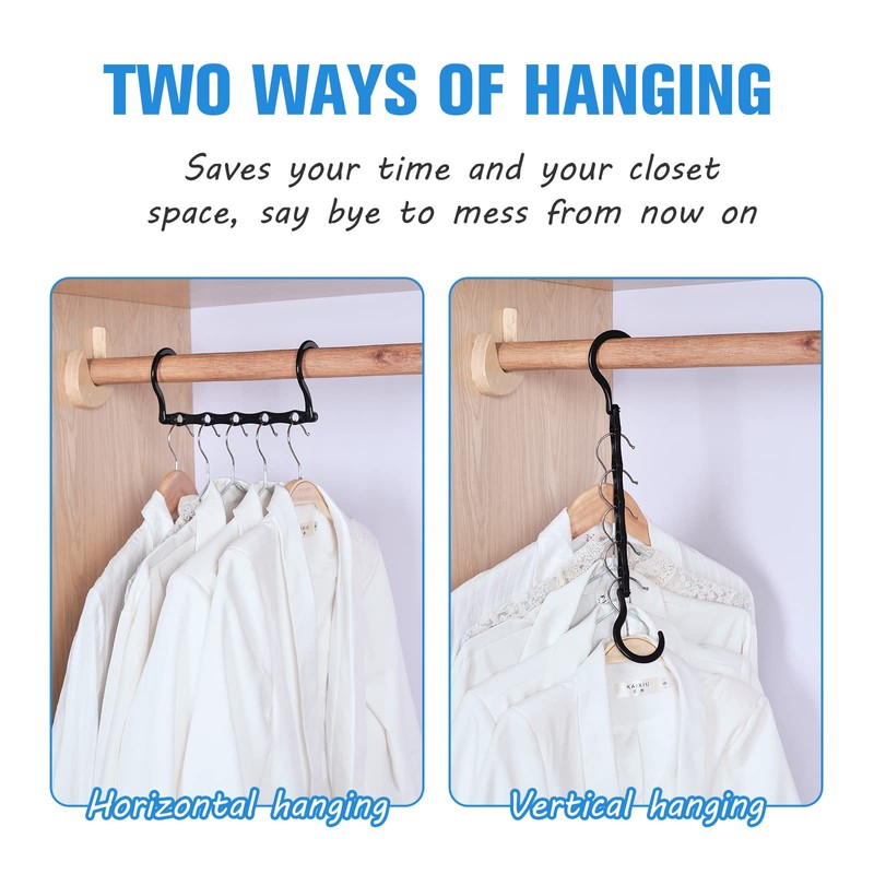 Rainberg 12pcs Magic Clothes Hangers Space Savers, Coat Hangers Space