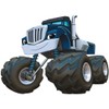 Nickelodeon 8 Inch Crusher Decal Blue Truck Blaze Monster Machines Removable Peel Self Stick