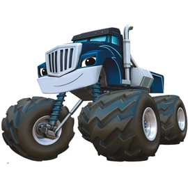 Nickelodeon 8 Inch Crusher Decal Blue Truck Blaze Monster Machines Removable Peel Self Stick