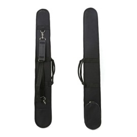 WUQIMUSC Upright Double Bass Bow Case for 2 pcs German/French Style Bow Lightweight Sturdy bass bow case with shoulder strap (Black)