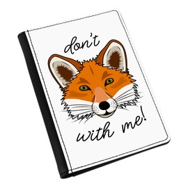Tue Nicht Fox with Me Passport Holder Cover, black