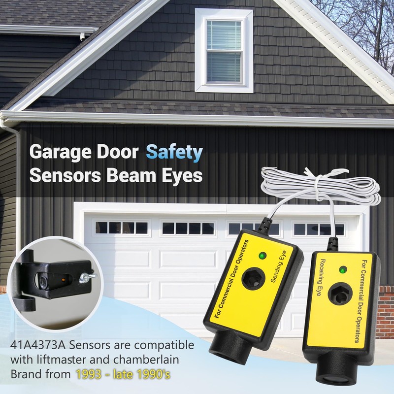 41A4373A Garage Door Safety Sensor for liftmaster/Chamberlain Garage Door Opener,