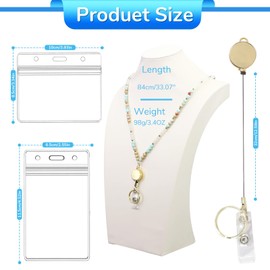 ID Badges and Keys Lanyard, Beaded Lanyards for Women and Teacher, Retractable Cute Lanyard for use in Schools, Hospitals, Offices and Cruise Ships