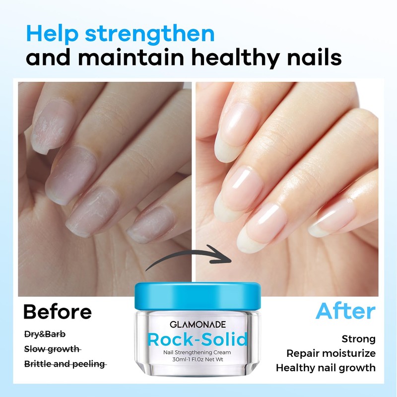 Glamonade Hard Nail Strengthening Cream: Nail strengthener and Cuticle Treatment