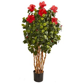Nearly Natural 5ft. Hibiscus Artificial Tree