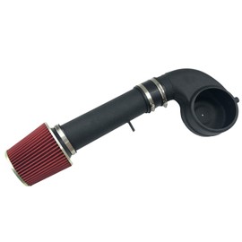 Cold Air Intake Kit with Filter 1988-1995 Fit for Chevrolet GMC C/K/R/V C1500 C2500 C3500 K1500 K2500 K3500 for Suburban 1500 2500 Engine 4.3L V6 5.0L 5.7L V8 (Black Tube & Red Filter)
