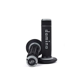 Domino A02041C7170 Rubber Grip Offroad Right D.22 mm L.118 mm Closed Black