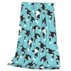 Chioee MT0992XA Flannel Blanket Throw Orca Pattern, Cute Animal, Stylish