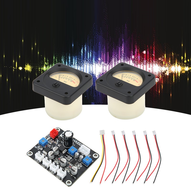 TS-DB45-Q 2Pcs Power Amplifier DB Meter Backlight Audio Level Tester