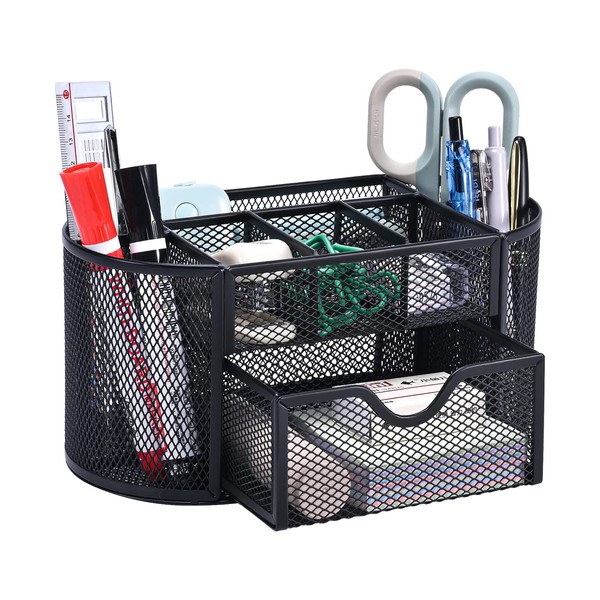 MumdoYAL Office Organiser and Dispenser Desk Organiser, Mesh Metal Office