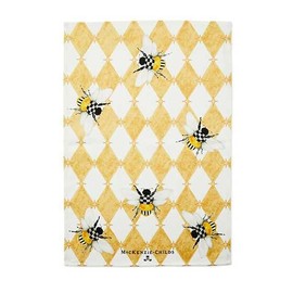 MACKENZIE-CHILDS Cotton Dish Towel, Decorative Kitchen Towel, Honeycomb with Bees