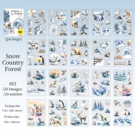 Scrapbooking Accessories Stickers, Bullet Journal Sticker, PET Scrapbook Sticker Set