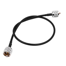 VOANZO 2pcs RG58 UHF PL259 maschio a maschio UHF cavo coassiale ad angolo retto 20 pollici (0.5 m) per cavo di prolunga antenna radio CB PL 259 WiFi