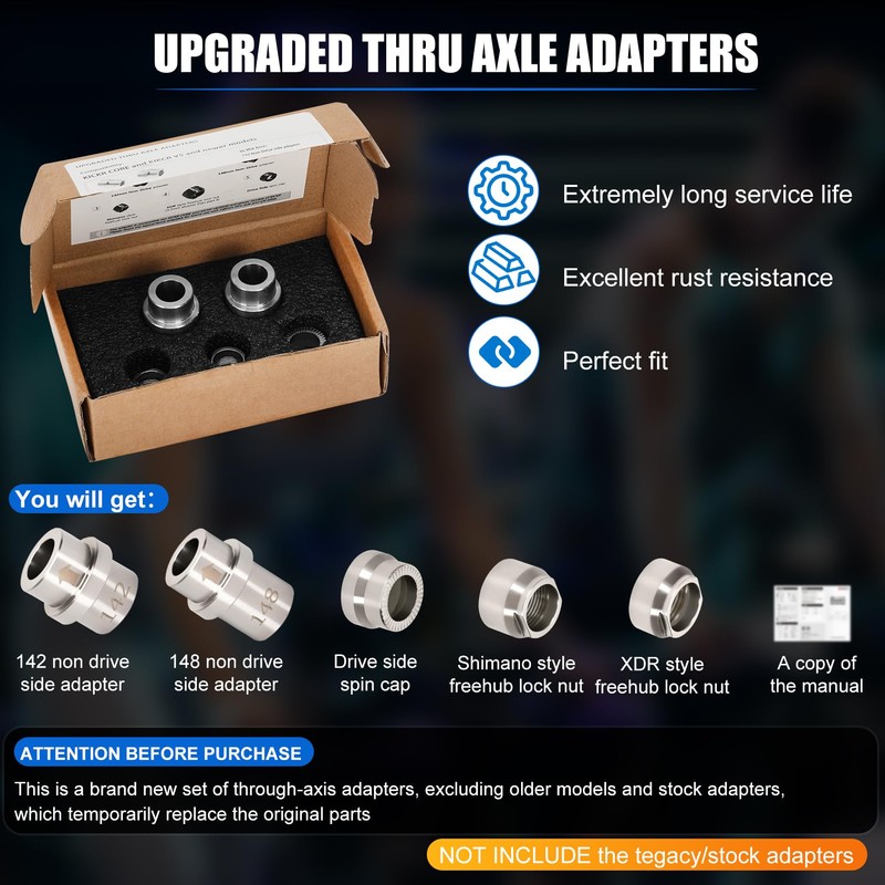Foinwer KICKR - Kit adaptador de eje pasante para Wahoo