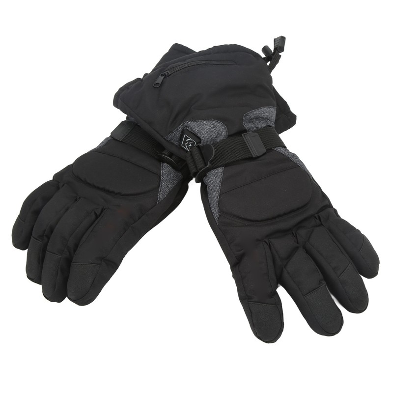 One Pair Heated Gloves Unisex Black XL 3 Gears Temperature