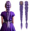 Purple Braiding Ponytail Hair Extension, 26In