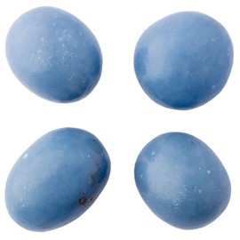 Earth Story Angelite Tumble Stones (20-30mm) from Peru – Pack of 3 Medium-Sized Healing Crystals for Peace & Spiritual Awareness