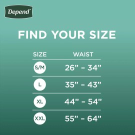Depend Fresh Protection Adult Incontinence Underwear for Men, Disposable, Max...