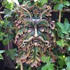 Green Man Wall Plaque Acorn Leaf Bearded Face Man Of