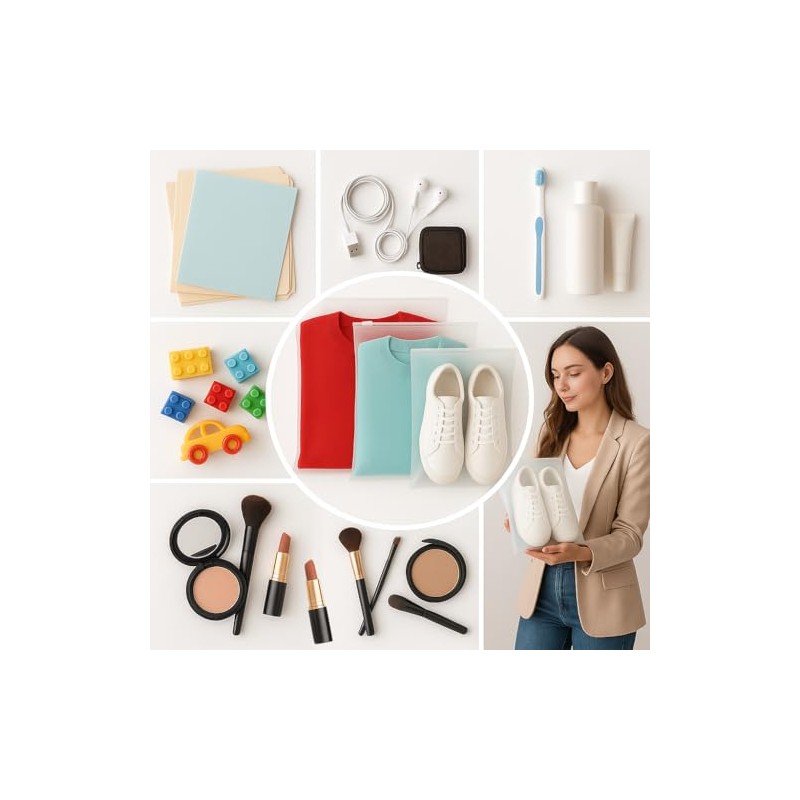 Bolsa Organizadora de Viaje Bolsas Esmerilada Resellable Boutique Envio Ropa
