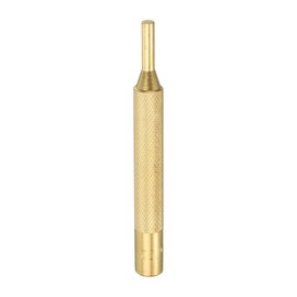 sourcing map Brass Punch 5/32" Non-marring Drive Pin Punch No Slip Cylindrical Alignment Punches for Watch Repair Jewelry Craft