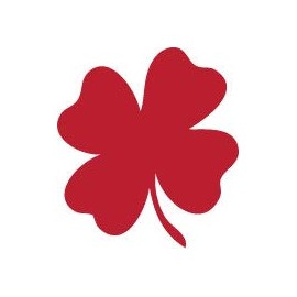 Decaltor Red 4 Leaf Clover Decal Vinyl Sticker|Cars Trucks Walls Laptop|5 in
