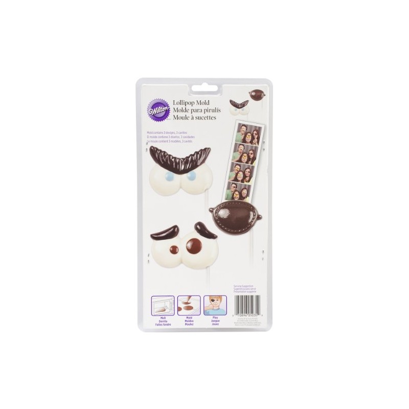 Wilton 2115-0035 Lollipop Candy Mold, Expressions