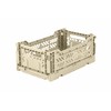 Ay-Kasa Folding Crate, Sturdy Folding Box, Plastic, Stackable, Boulder, Mini