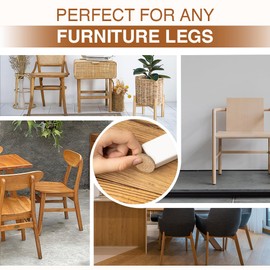 ARVO Felt Furniture Pads - 235 Pcs Furniture Pads Floor Protectors, Felt Pads for Furniture Feet, Non-Slip Anti-Scratch Felt Pads for Hardwood Floors, Chair Legs - Beige