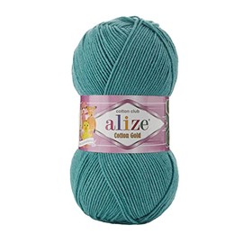 55% Cotton 45% Acrylic Alize Cotton Gold Yarn 1 Skein/Ball 100 gr 360 yds (156 - Sea Blue)