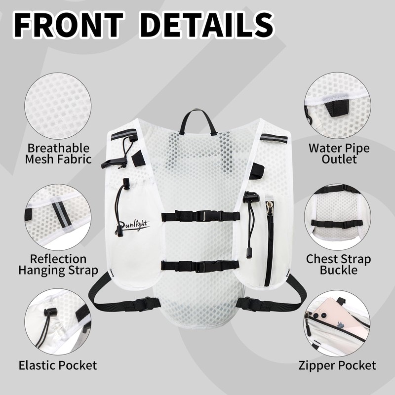 Running Vest for Women Men Lightweight Hydration Backpack Pack with