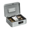 Relaxdays Cash Box, 3-Digit Number Combination, Coin Insert, Iron Money