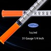 1mL Syringe 31G 1/4 Inch, Individually Wrapped, Pack of 100