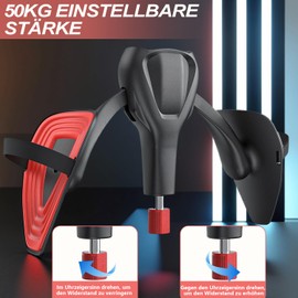 HELISAN 2025 Improved Thigh Trainer, 0-50 kg Adjustable Resistance Pelvic Floor Trainer for Men and Women, Pelvic Floor Training Device for Home with Leg Loops & Resistance Bands