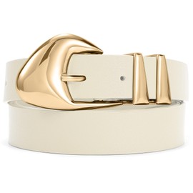 XZQTIVE Damen Ledergürtel für Jeans Kleiderhosen Schwarz Braun Gürtel für Damen Damen Taillengürtel mit Goldschnalle