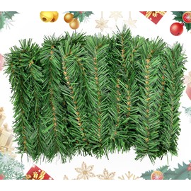 Christmas Garland, Artificial Non-Lit Soft Green Garlands - Festive Holiday Decor for Indoor Use