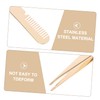 Vaguelly Stainless Steel Eyelash Tweezer with Integrated Comb Precision Lash