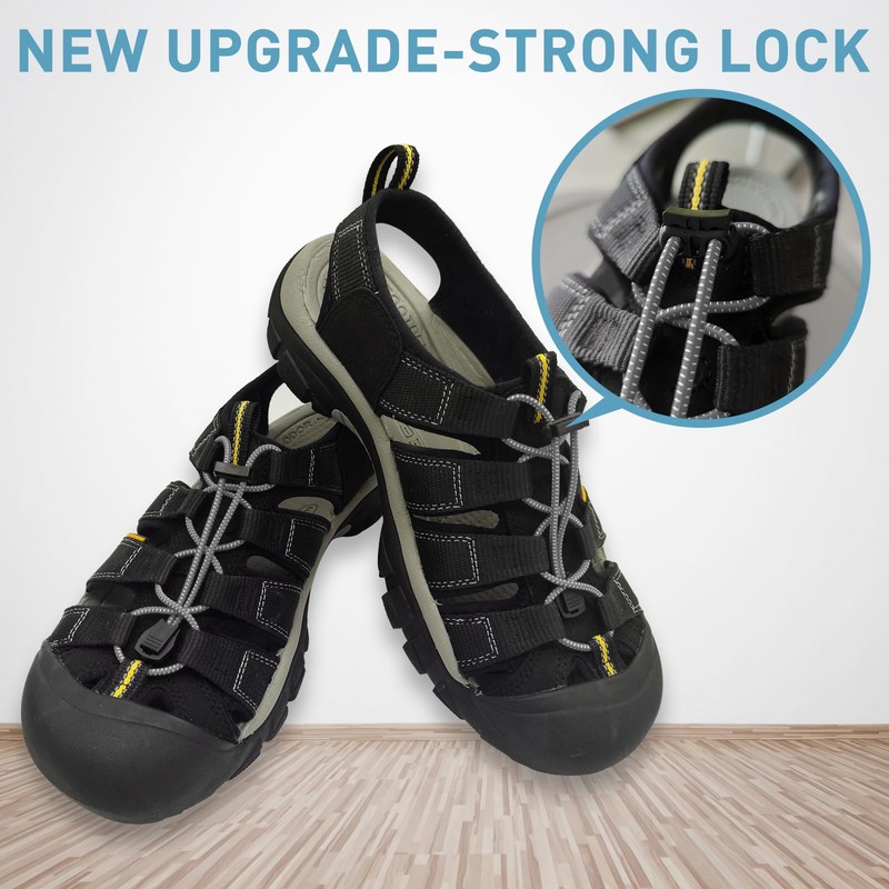 UamGlsob Elastic No Tie Shoe Laces Replacement for Water Sandal,