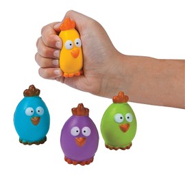 Fun Express - Chick Egg Relaxable for Easter - Toys - Balls - Relaxables - Easter - 12 Pieces