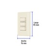 Volteck PA-APTR-BI, Placa armada 3 interruptores color marfil