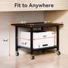 niffgaff Printer Stand with Lockable Wheels, 2-Tier Rolling Printer Cart