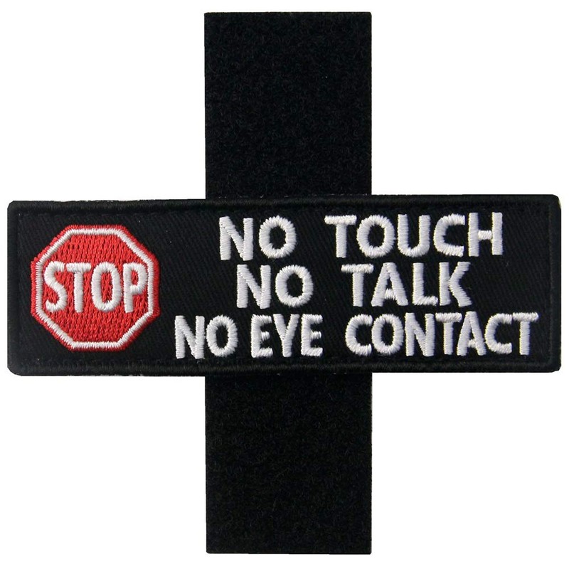 Service Dog No Touch No Talk Warning Vests/Harnesses Patch Embroidered