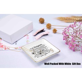 Topthink You Will Always Be My Baby Girl – Ceramic Jewelry Holder Ring Dish Trinket Tray – Daughter Gifts from Mom Or Dad - Birthday Graduation Christmas Gifts for Daughter-Daughter Gift